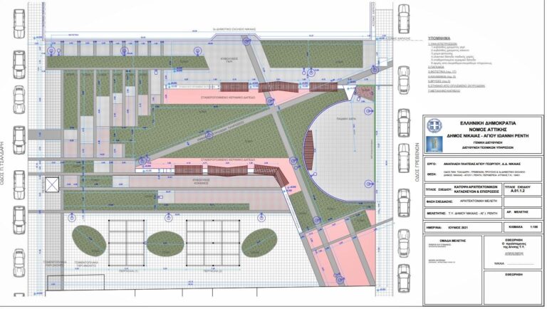 Νέα όψη αποκτά η πλατεία Αη Γιώργη Νίκαιας